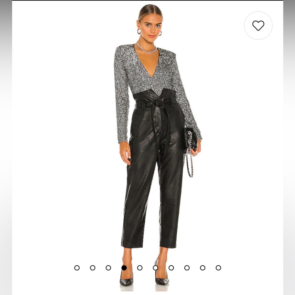 Bardot Debbie High-waist Paperbag Faux Leather Pants - Blk - sz XS/2
